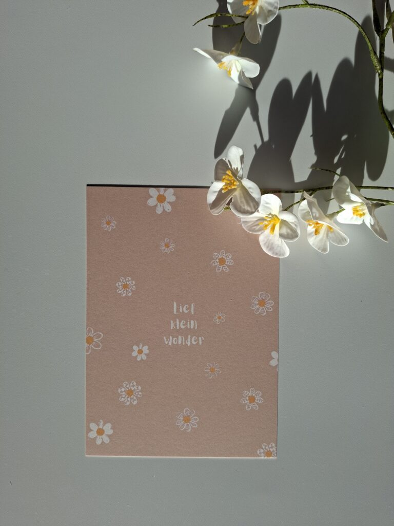 Kaart - geboorte - bloem